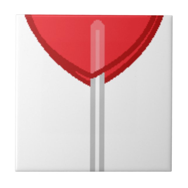 Azulejo De Cerâmica pirulito vermelho (Frente)