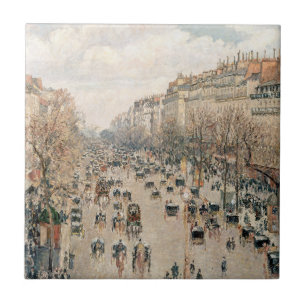 Azulejo De Cerâmica Pissarro - Boulevard Montmartre, Tarde Sun