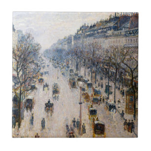 Azulejo De Cerâmica Pissarro - Boulevard Montmartre, Winter Morning