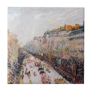 Azulejo De Cerâmica Pissarro - Montmartre, Mardi Gras no Boulevard