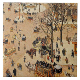 Azulejo De Cerâmica Pissarro - Place du Theater, Francais