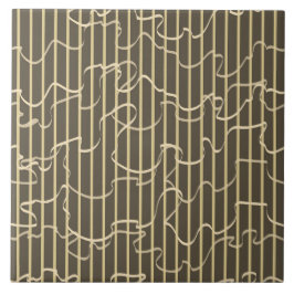 Azulejo De Cerâmica Pistachio Com Tiras Ondas