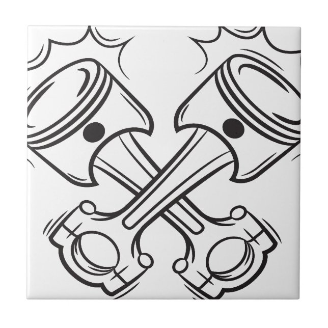 Azulejo De Cerâmica Pistões (Frente)