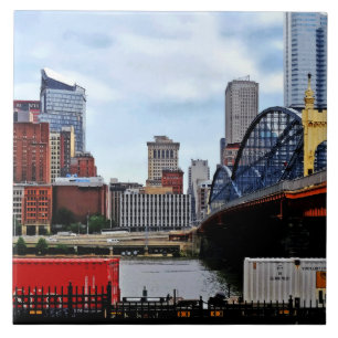 Azulejo De Cerâmica Pittsburgh PA - Trem pela ponte Smithfield St