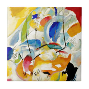 Azulejo De Cerâmica PixDezines Kandinsky 1913 Batalha Naval Improv 31
