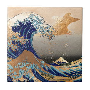 Azulejo De Cerâmica PixDezines Vintage, Excelente Wave, Hokusai 葛 