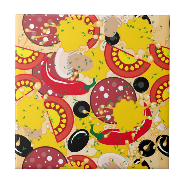 Azulejo De Cerâmica Pizza (Frente)