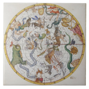 Azulejo De Cerâmica Placa 27 do "atlas Coelestis", por John Flamsteed