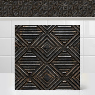 Azulejo De Cerâmica Placa de Metal Diamantado em Aço Enferrujado e Int
