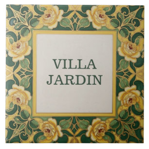Azulejo De Cerâmica Placa de Nome de Casa Personalizada com Rosas Amar