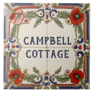 Azulejo De Cerâmica Placa de Sinal de Placa de Nome Personalizado de F