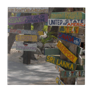 Azulejo De Cerâmica Placa de Sinalização Rum Point Grand Cayman