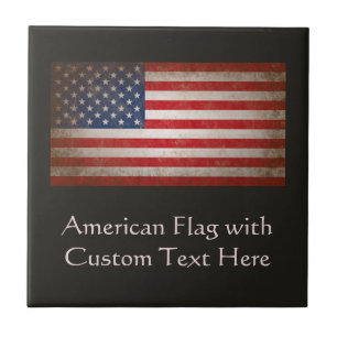 Azulejo De Cerâmica Placa de Sinalizador Americano Personalizado