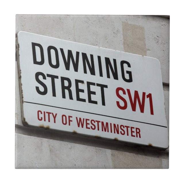 Azulejo De Cerâmica Placa Downing Street (Frente)