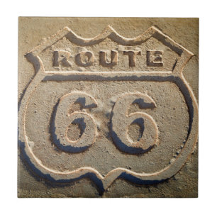 Azulejo De Cerâmica Placa histórica da Rota 66, Arizona