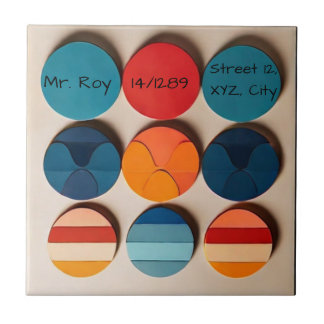 Azulejo De Cerâmica Placa inicial personalizada Meio século moderno ge