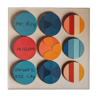 Azulejo De Cerâmica Placa inicial personalizada Meio século moderno ge