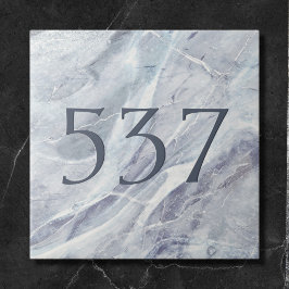 Azulejo De Cerâmica Placa numérica do Mármaco Clássico Elegante