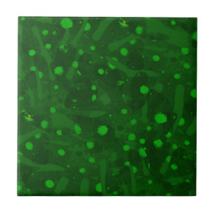 Azulejo De Cerâmica Placas de tinta verde-clara.