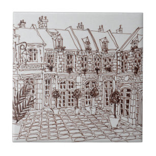 Azulejo De Cerâmica Place Aux Oignons, Cidade Antiga  Lille, França