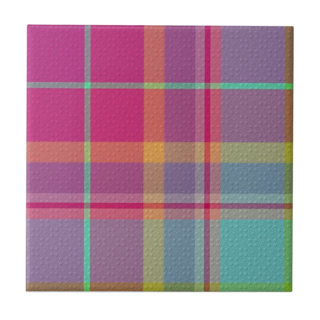 Azulejo De Cerâmica  Plaid Decorativo  (Frente)