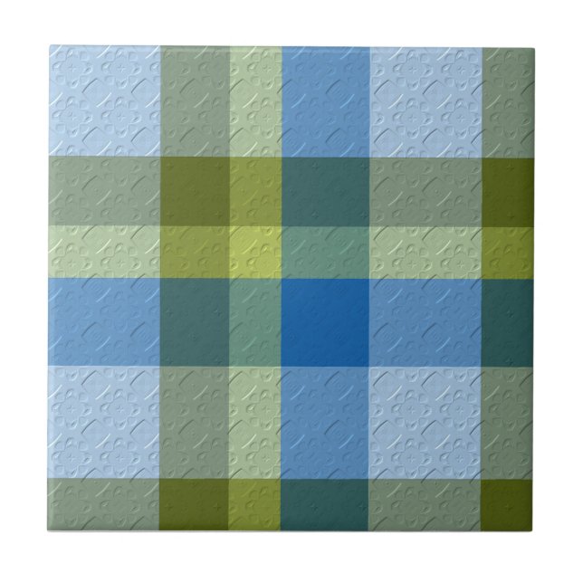 Azulejo De Cerâmica  Plaid Decorativo  (Frente)