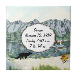 Azulejo De Cerâmica Planador E Viagem De Pesca Do Alaska Bush