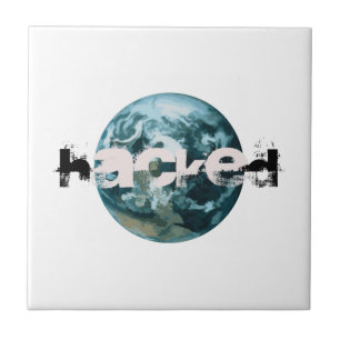 Azulejo De Cerâmica Planeta Hackeado Terra