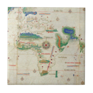 Azulejo De Cerâmica Planisphere   1502 de Cantino