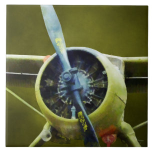 Azulejo De Cerâmica Plano - DeHavilland U-6A Beaver