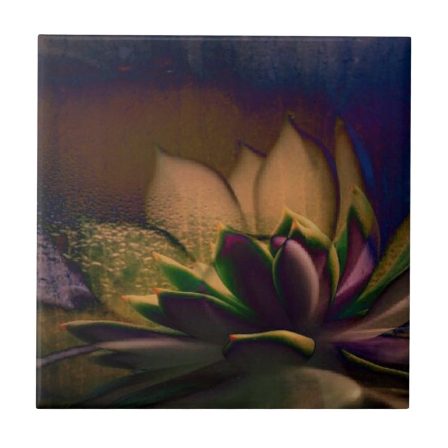 Azulejo De Cerâmica Planta Arte Digital (Frente)