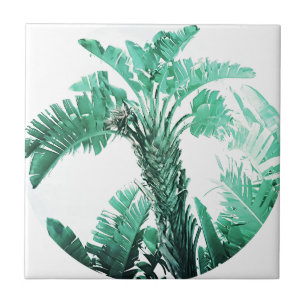 Azulejo De Cerâmica Planta de banana folha verde