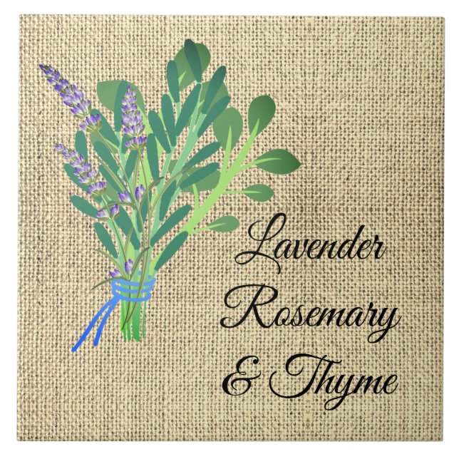 Azulejo De Cerâmica Plantas aromáticas (Frente)