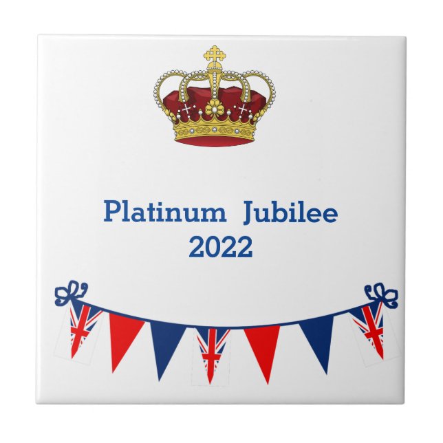 Azulejo De Cerâmica Platinum Jubilee 2022 (Frente)