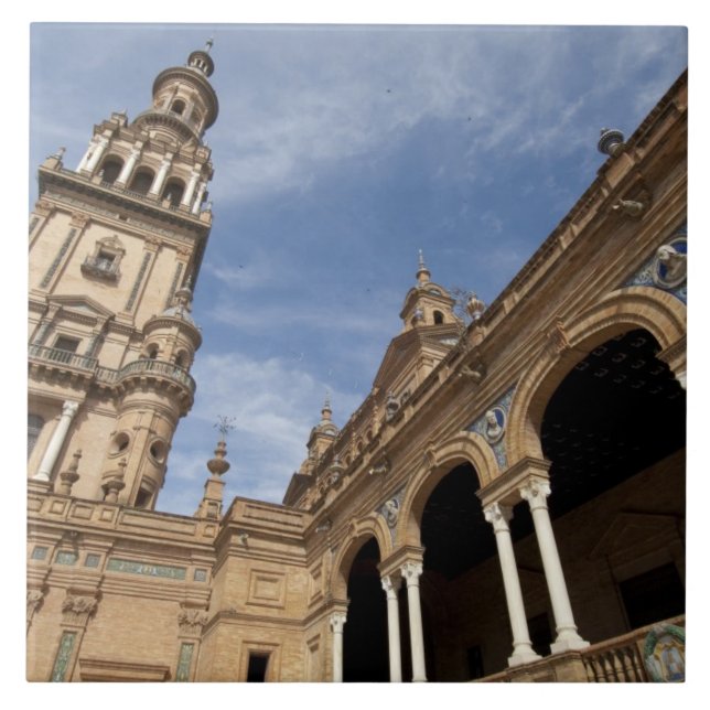 Azulejo De Cerâmica Plaza de Espana, Sevilha, Andaluzia, Espanha (Frente)