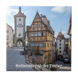 Azulejo De Cerâmica Plönlein em Rothenburg ob der Tauber, Alemanha