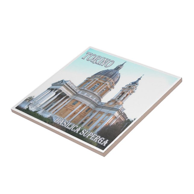 Azulejo De Cerâmica PMT007 TURIN Basilica Superga, Itália (Lateral)