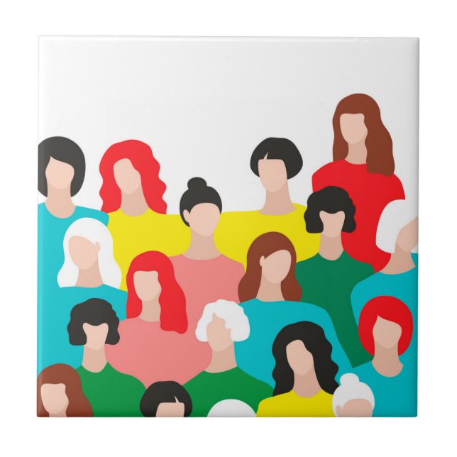 Azulejo De Cerâmica Poder feminino (Frente)