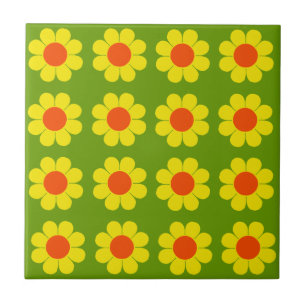 Azulejo De Cerâmica Poder Floral Personalizável