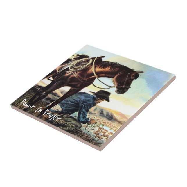 Azulejo De Cerâmica Poder na oração (Lateral)