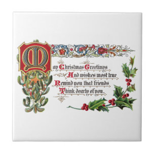 Azulejo De Cerâmica Poema do Natal para amigos