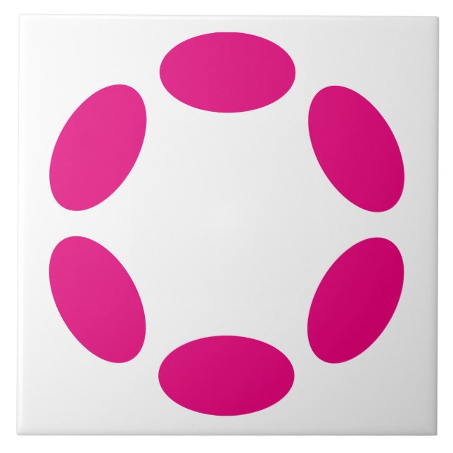 Azulejo De Cerâmica Polkadot (Frente)