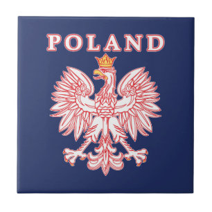Azulejo De Cerâmica Polônia com polonês Eagle do vermelho