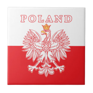 Azulejo De Cerâmica Polônia com polonês Eagle do vermelho