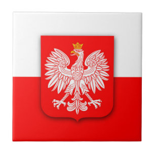 Azulejo De Cerâmica Polônia Polska Red White Eagle Polonês