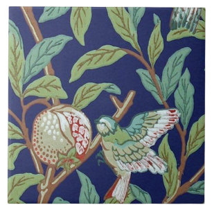 Azulejo De Cerâmica Pomegranate e Little Bird, William Morris