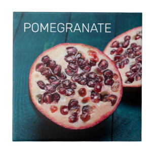 Azulejo De Cerâmica Pomegranato Fruta Vegan Gourmet Foodie Souvenir