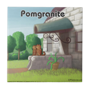 Azulejo De Cerâmica Pomerânia em Granito (Pomegranite) Engraçado