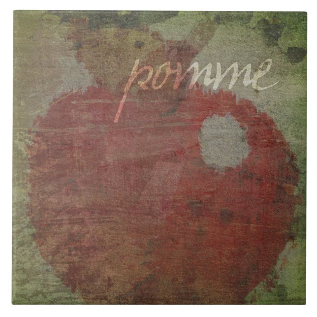 Azulejo De Cerâmica Pomme Apple (Frente)