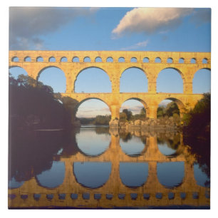 Azulejo De Cerâmica Pont du Gard, Rio Gardon, Gard, Languedoc,